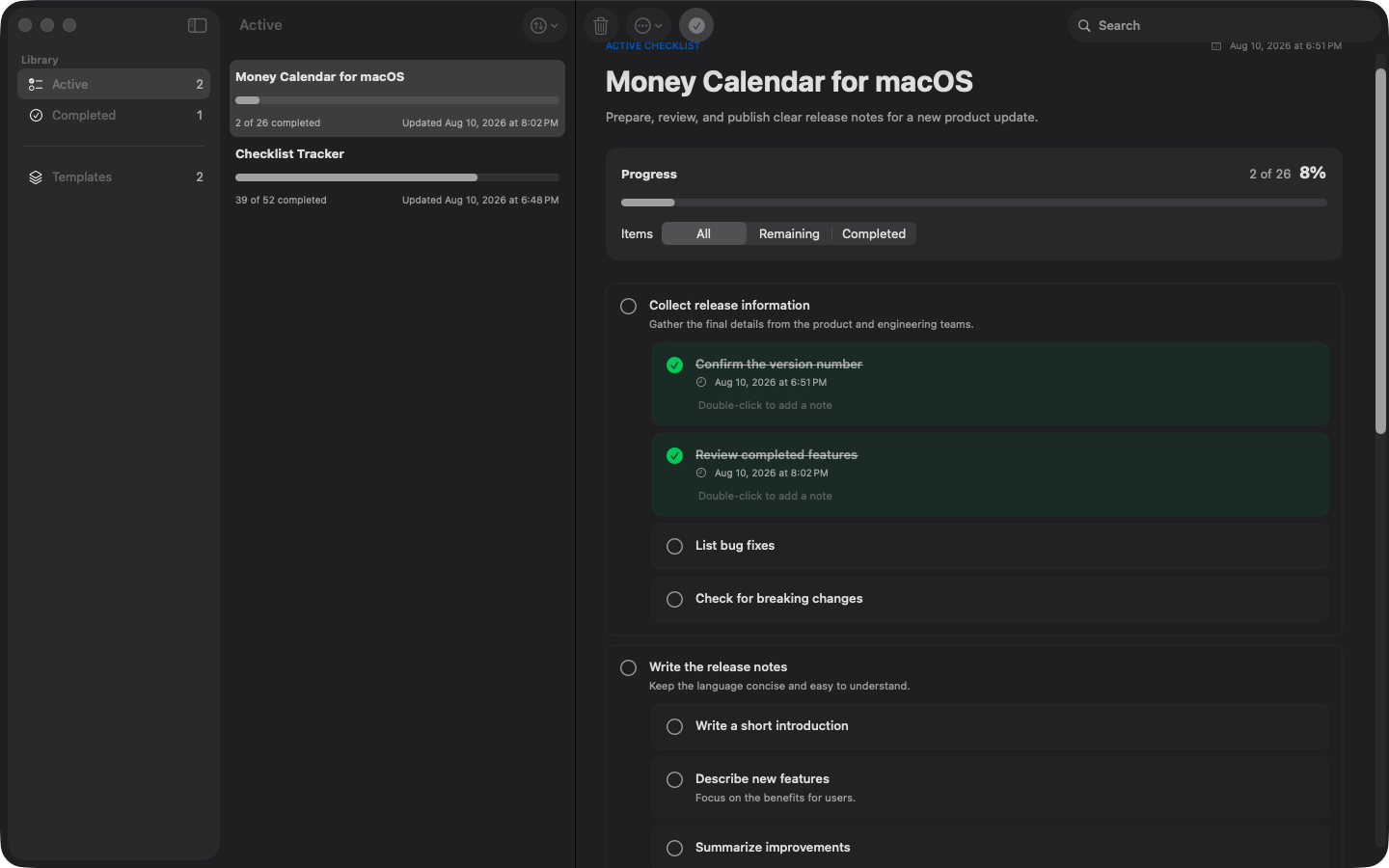 Introducing Checklist Tracker for Mac: Reusable Checklists With a Fresh Copy Every Time