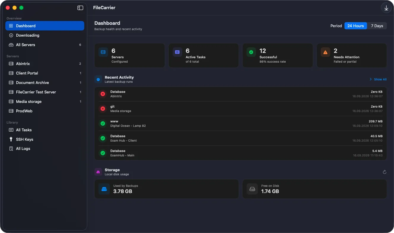 FileCarrier Released: Automated SFTP Backups, Dumps, and Logs for macOS - Without Jenkins or Brittle Scripts