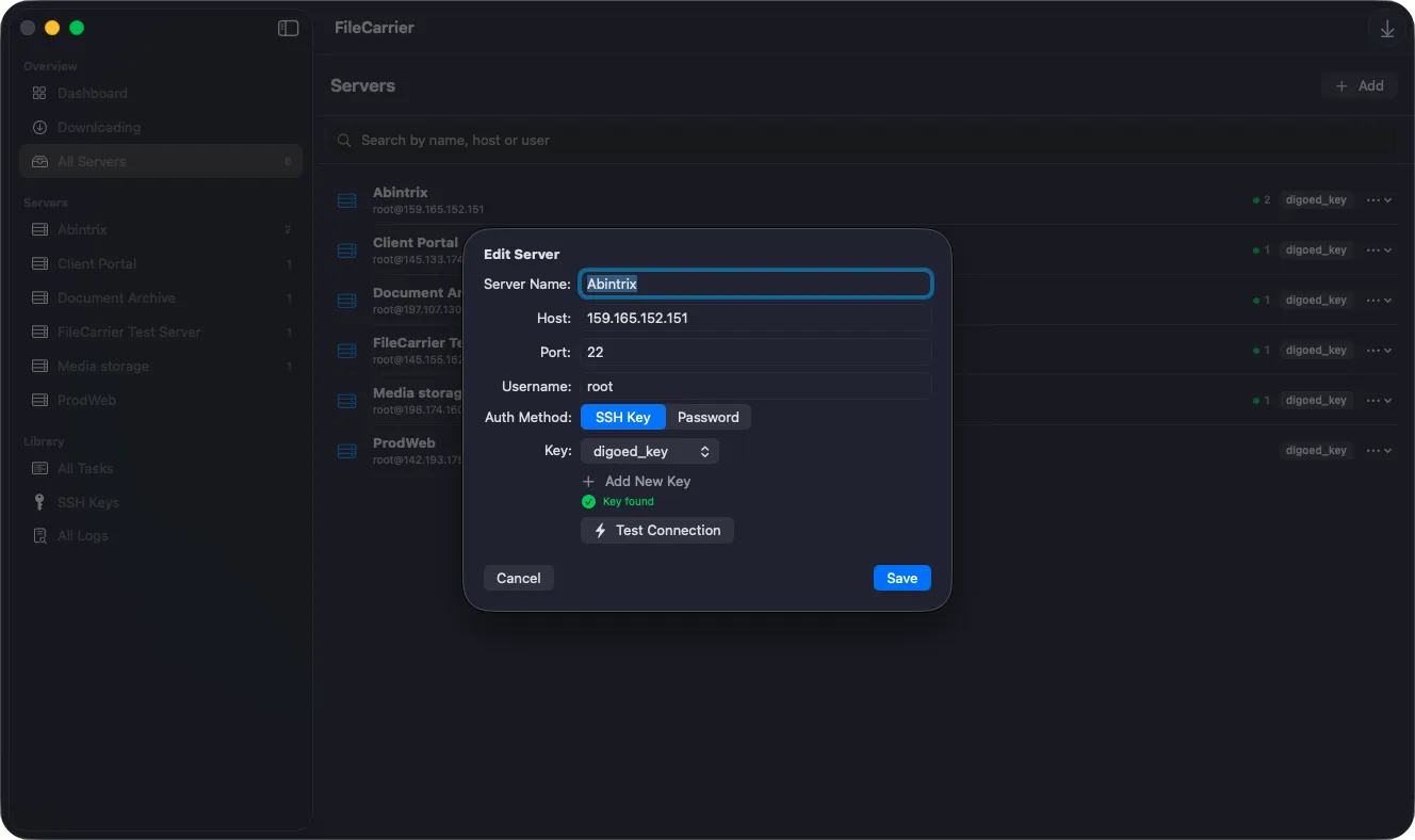 FileCarrier - Server Config